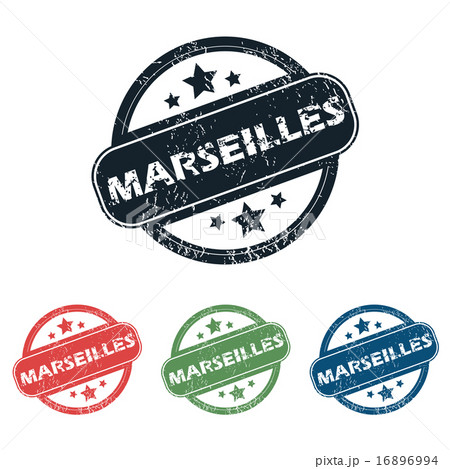 Round Marseilles city stamp set 16896994