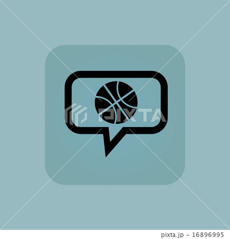 Pale blue basketball message icon Pale blue basketball message icon 16896995