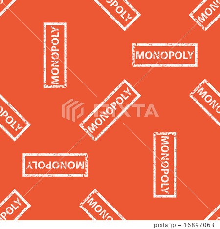 Orange MONOPOLY stamp pattern 16897063