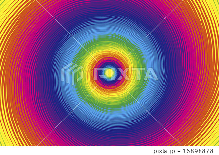 背景素材壁紙 カラフル 虹 虹色 レインボー 七色 渦巻き スパイラル ラテン エスニック 螺旋 輪のイラスト素材 1678
