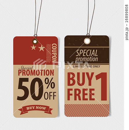 Sale Coupon, voucher, tag. Vintage Style template Design vector Sale Coupon, voucher, tag. Vintage Style template Design vector 16899808