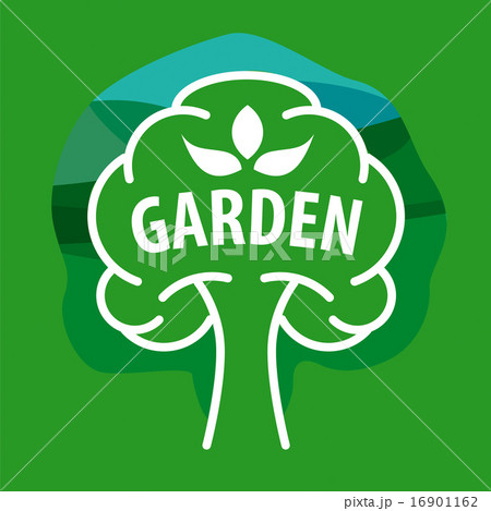 logo tree for the garden on a green background logo tree for the garden on a green background 16901162