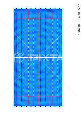 真上から見た50m水泳プール 16901577