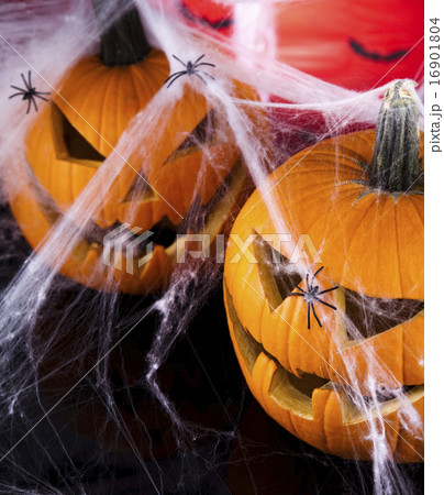 Halloween pumpkin Jack, spider net Halloween pumpkin Jack, spider net 16901804