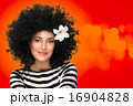 Beauty Fashion Brunette Girl with Flower 16904828