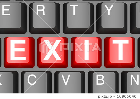 Exit button on modern computer keyboard 16905040