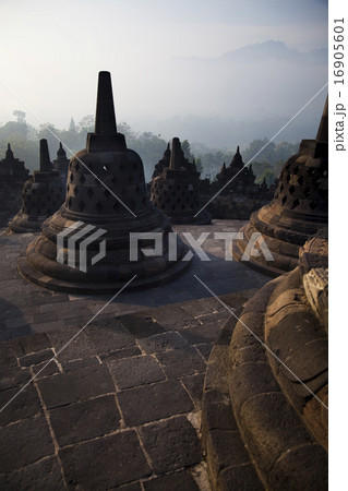 Borobudur Temple, Indonesia, bright colorful Borobudur Temple, Indonesia, bright colorful 16905601
