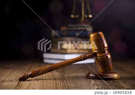 Judges wooden gavel, ambient light vivid theme 16905838