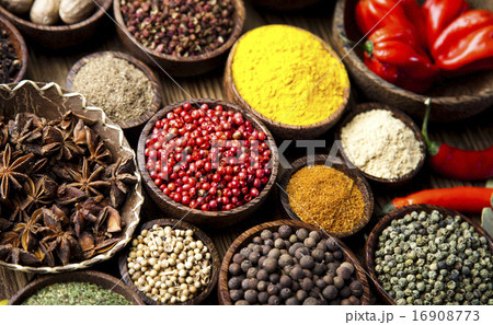Colorful spices, orintal cuisine vivid theme Colorful spices, orintal cuisine vivid theme 16908773
