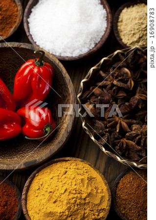 Spices and herbs, orintal cuisine vivid theme 16908783
