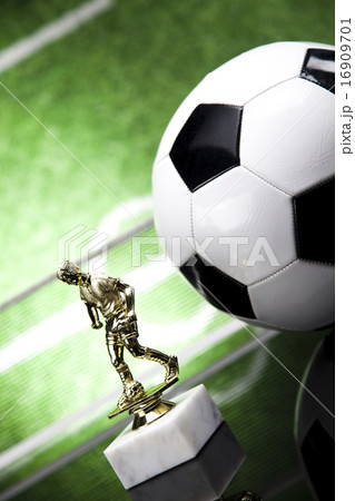 Soccer ball and sunshine, vivid colorful theme Soccer ball and sunshine, vivid colorful theme 16909701