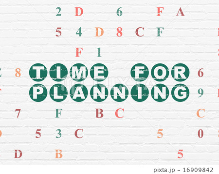 Timeline concept: Time for Planning on wall background Timeline concept: Time for Planning on wall background 16909842