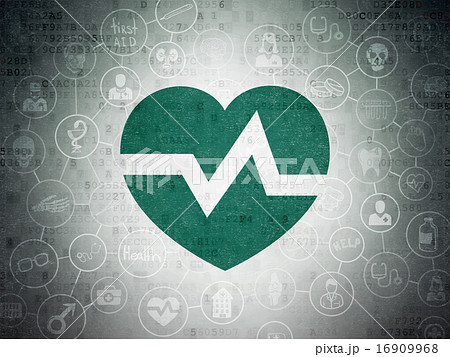 Health concept: Heart on Digital Paper background 16909968