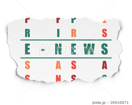 News concept: word E-news in solving Crossword Puzzle 16910071