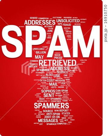 Spam word cloud illustration. Graphic tag collection Spam word cloud illustration. Graphic tag collection 16910750