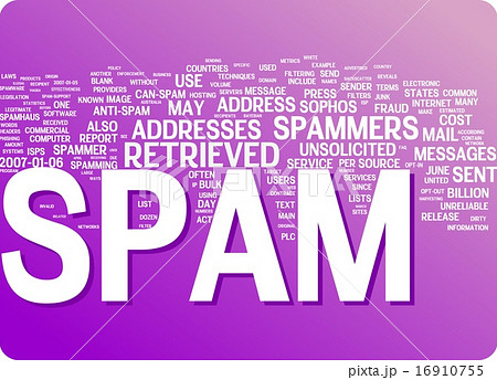 Spam word cloud illustration. Graphic tag collection Spam word cloud illustration. Graphic tag collection 16910755