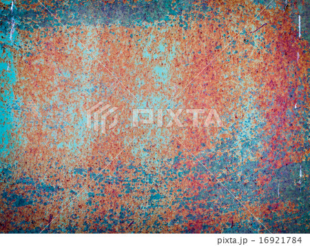 A rusty corrugated iron metal texture background A rusty corrugated iron metal texture background 16921784