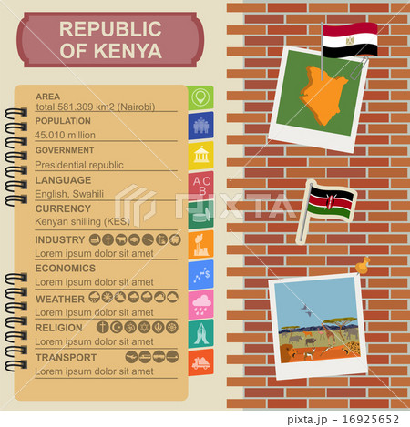 Kenya infographics, statistical data, sights. Kenya infographics, statistical data, sights. 16925652