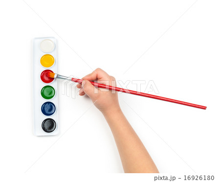 Child draws watercolors Child draws watercolors 16926180