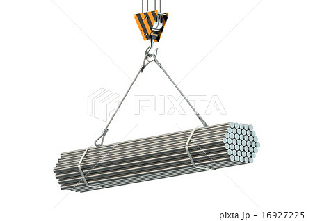 Crane hook and metal round bars 16927225