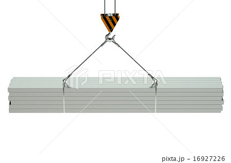 Crane hook and metal square bars 16927226