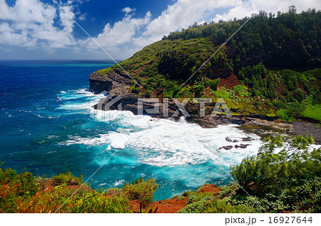 Kilauea lighthouse bay on a sunny day in Kauai Kilauea lighthouse bay on a sunny day in Kauai 16927644