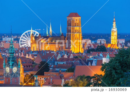 St Mary Church and City Hall in Gdansk, Poland 16930069
