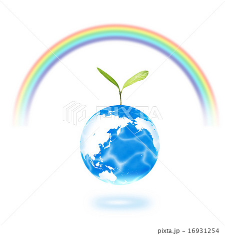 エコロジー 地球 水問題 エコ 自然環境 虹 アクアのイラスト素材