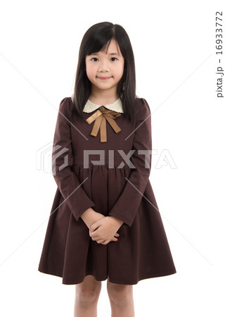Portrait of asian girl wearing school uniform Portrait of asian girl wearing school uniform 16933772