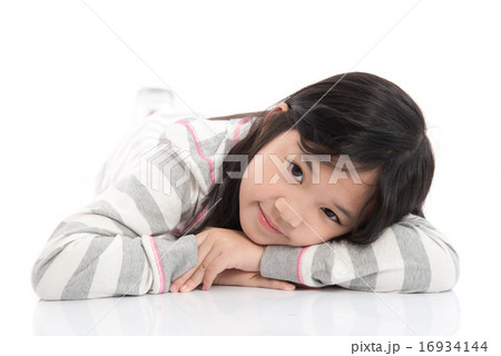 Little asian child in doctor uniformLittle asian c 16934144