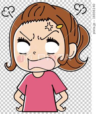 女性　表情 16936140