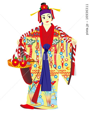 琉球舞踊のイラスト素材 16936311 Pixta