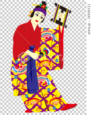 琉球舞踊のイラスト素材 琉球舞踊のイラスト素材