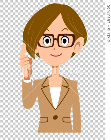 穿著西裝的女人,放了他的食指 穿著西裝的女人,放了他的食指 16937650
