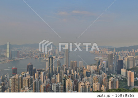 Victoria Harbour, Hong Kong, shot from the Peak. 16939868