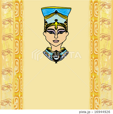 grunge frame with Egyptian queen 16944926