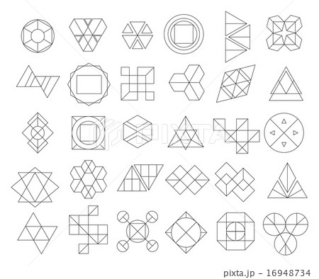 Set of outline hipster logos and design - Stock Illustration [16948734]  - PIXTA