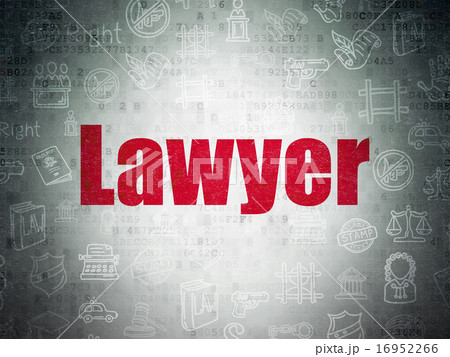 Law concept: Lawyer on Digital Paper background Law concept: Lawyer on Digital Paper background 16952266