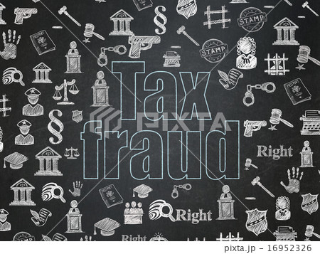Law concept: Tax Fraud on School Board background 16952326