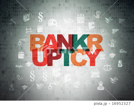 Law concept: Bankruptcy on Digital Paper background 16952327