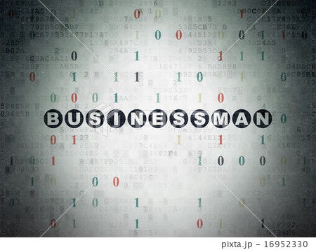 Finance concept: Businessman on Digital Paper background 16952330