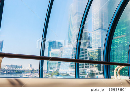 Modern glass silhouettes of skyscrapers  16953604