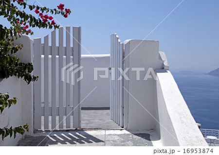 beautiful details of Santorini island, Greece 16953874
