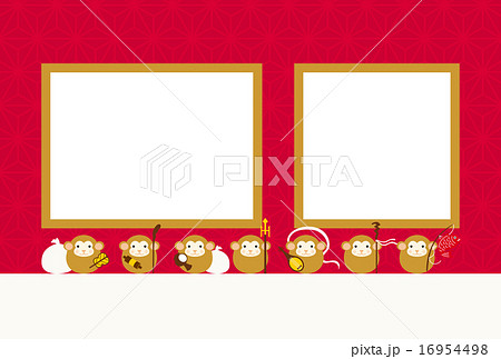 七福神のサルとフォトフレーム 16954498