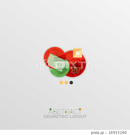Glossy paper style geometric abstract infographic design Glossy paper style geometric abstract infographic design 16955260