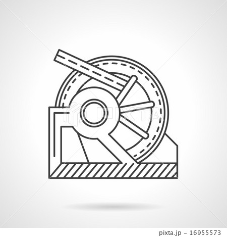 Winch mechanism line vector icon Winch mechanism line vector icon 16955573