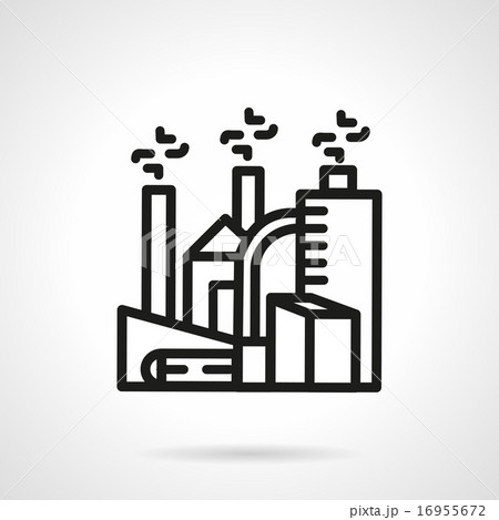 Chemical plant line vector icon 16955672