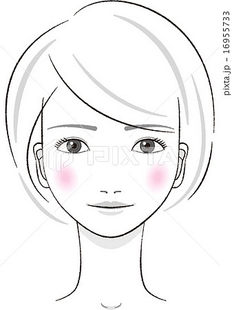女性の顔のイラスト素材