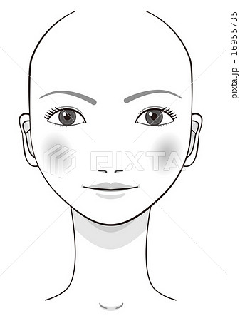 女性の顔のイラスト素材