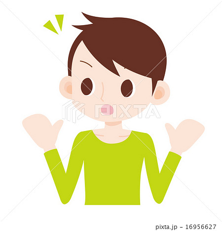 男性 上半身 驚く 男性 上半身 驚く 16956627